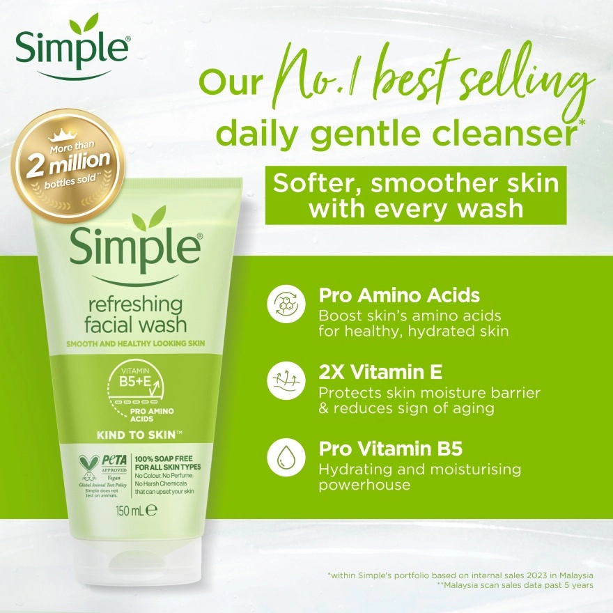 Kind to Skin Refreshing Facial Wash Gel 150ml